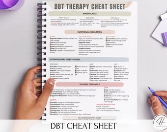 DBT Cheat Sheet, DBT skills, Borderline, bpd, therapy worksheet, mental health printable, therapy office decor, therapy resources, Wise Mind