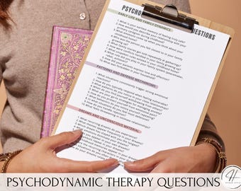 Psychodynamic Therapy Questions Mental Health Assessment Guide Clinical Tools Psychology Counseling Deep Dive Professional Resources PDF 210