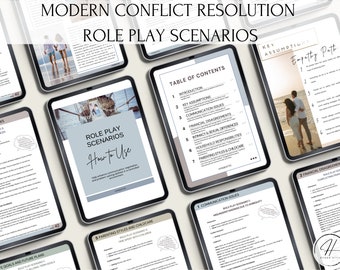 Ebook Modern Conflict Resolution Role Play Scenarios, Digital Management Worksheets, Printable Conflict Resolution Activities, Exercises