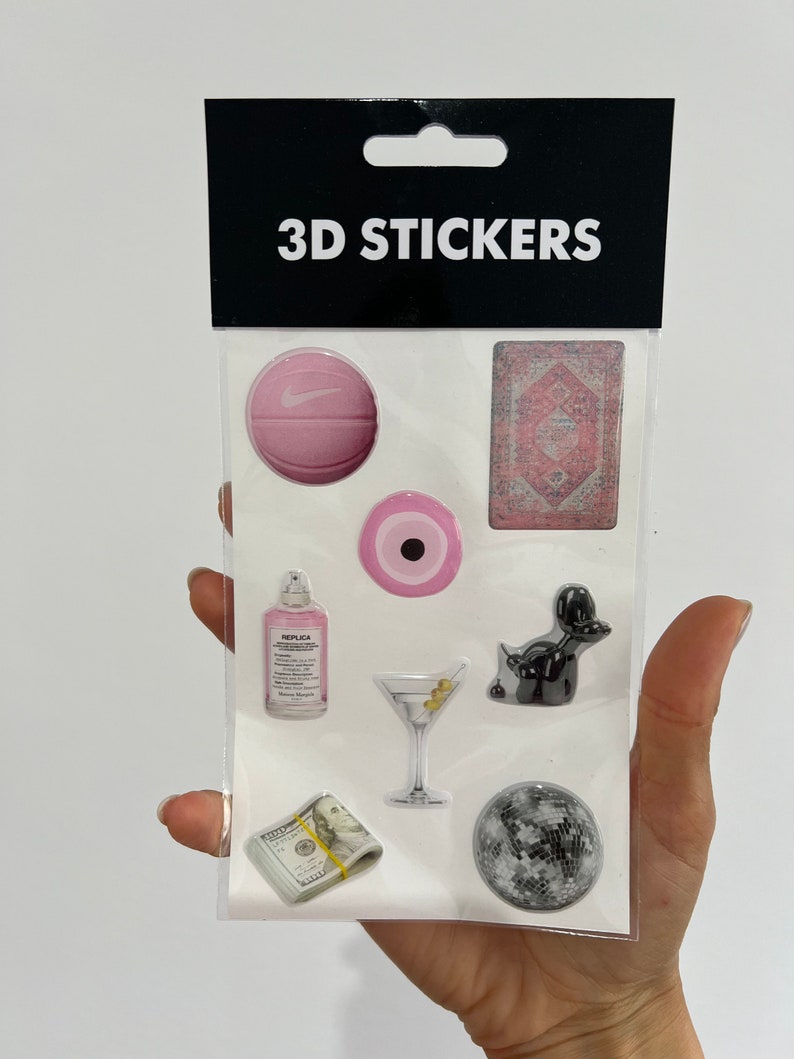 Pink Sticker Pack 3D Sticker Pack “pink Mood” - Etsy