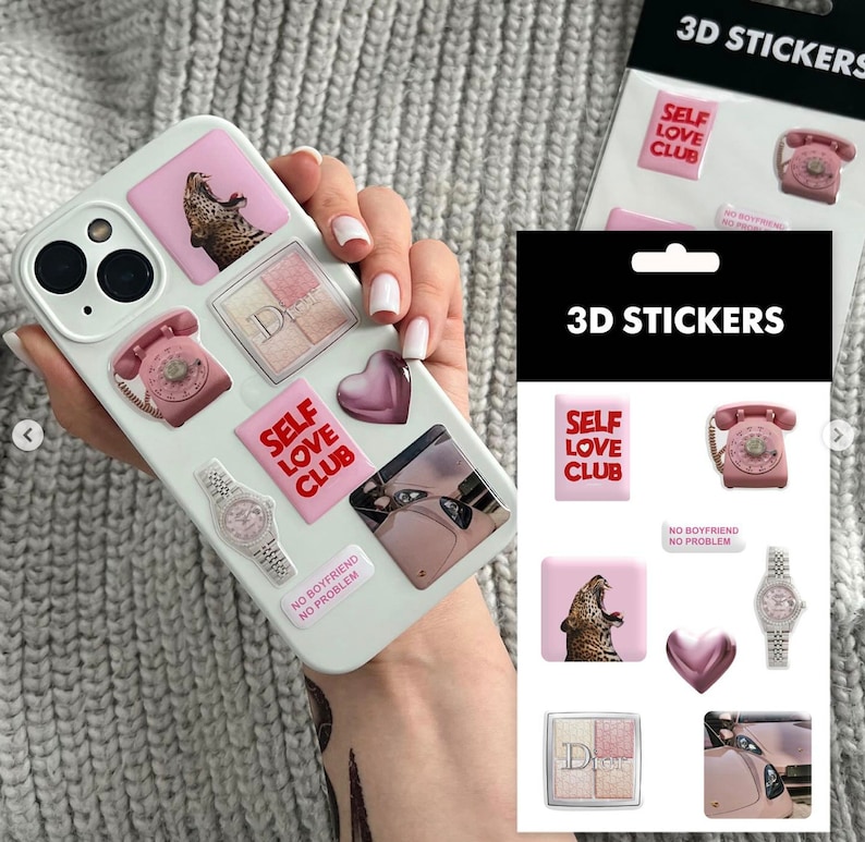 Pink Lover Sticker 3D Stickers