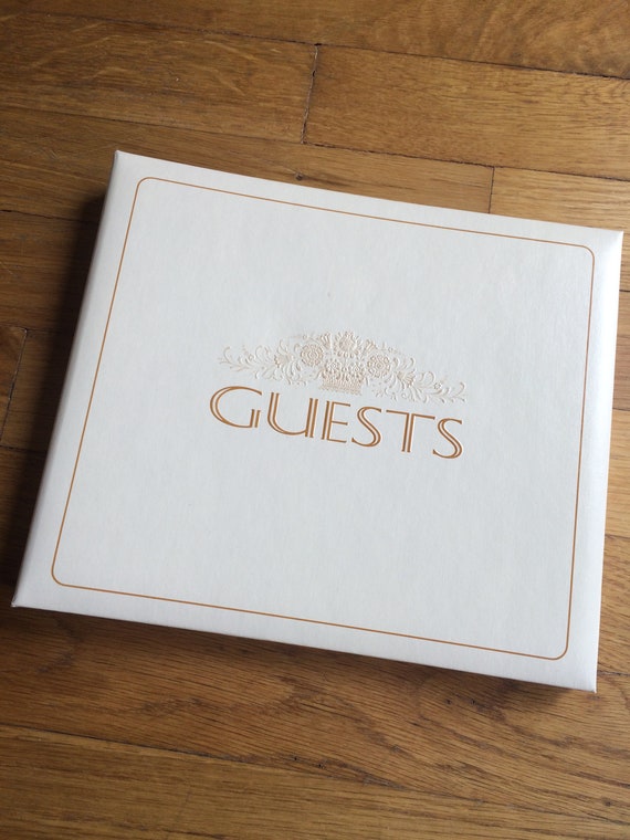 Vintage Guest Book Vintage Wedding Vintage Wedding Guest Ivory Etsy