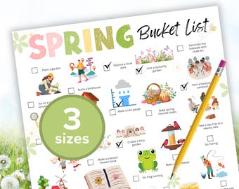 Lista delle cose da fare in primavera stampabile / Lista delle attività primaverili / Lista delle cose da fare per i bambini in base alla stagione / Cose da fare