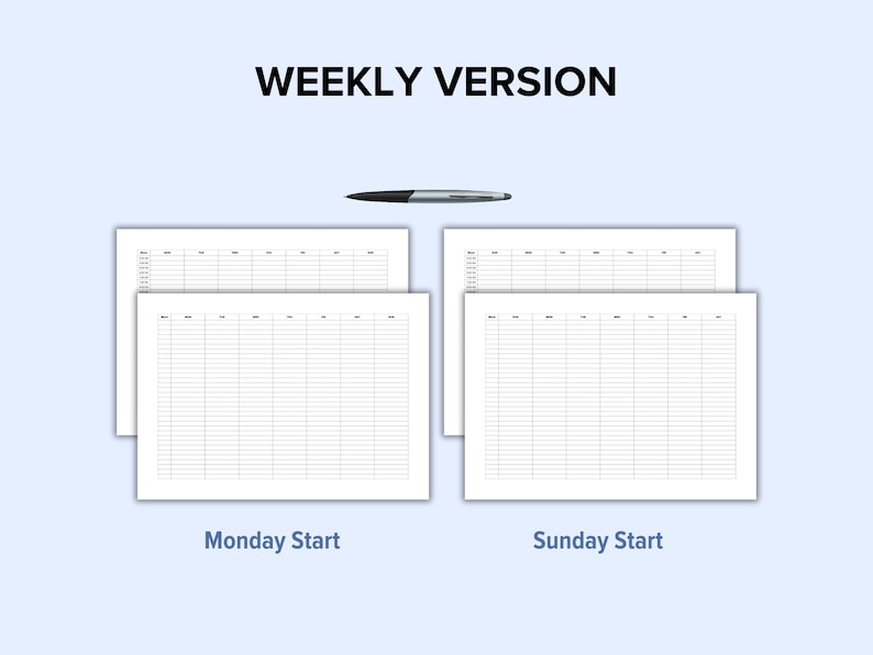 Time Blocking Planner Printable Templates | Daily or Weekly Options ...