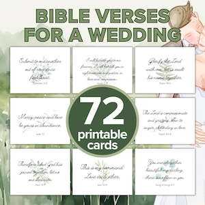 72 versets bibliques pour un mariage | Cartes imprimables de versets bibliques