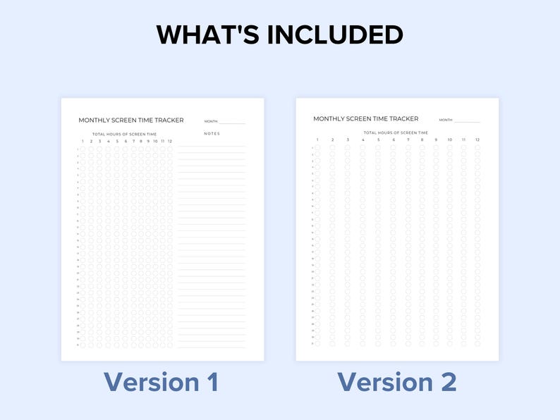 Monthly Screen Time Tracker Printable | Digital Detox | Focus on ...