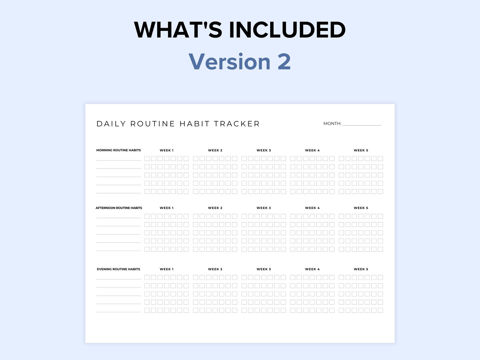Daily Routine Habit Tracker Printable | Morning and Evening Routines ...