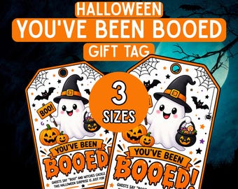 Halloween You've Been Booed Gift Tags - Printable Halloween Boo Tags, You've Been Booed Tags, Boo Basket Tags, Instant Download PDF