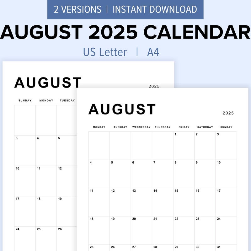 Augusta 2025 calendar - Etsy.de