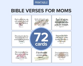 72 Bible Verses for Moms | Bible Verse Cards | Printable Scripture