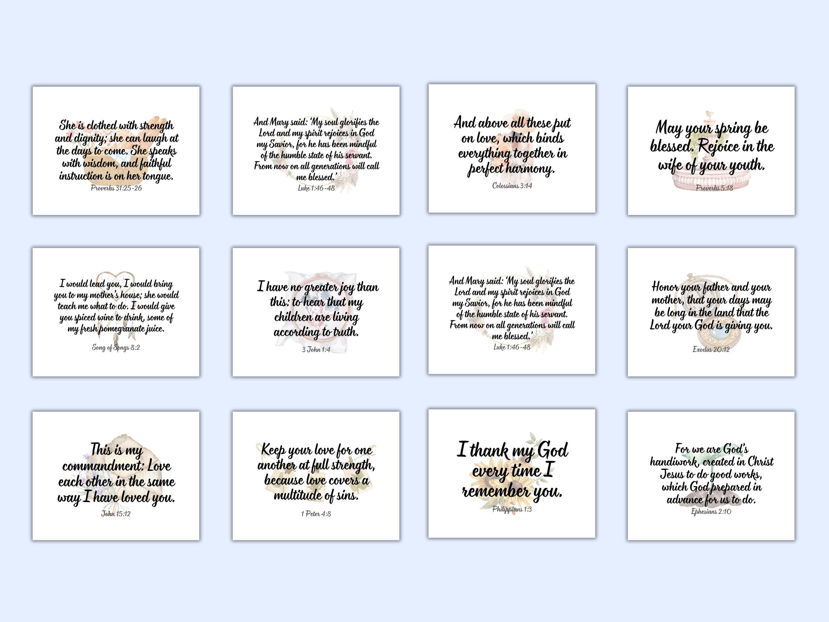 72 Bible Verses for Moms | Bible Verse Cards | Printable Scripture - Etsy