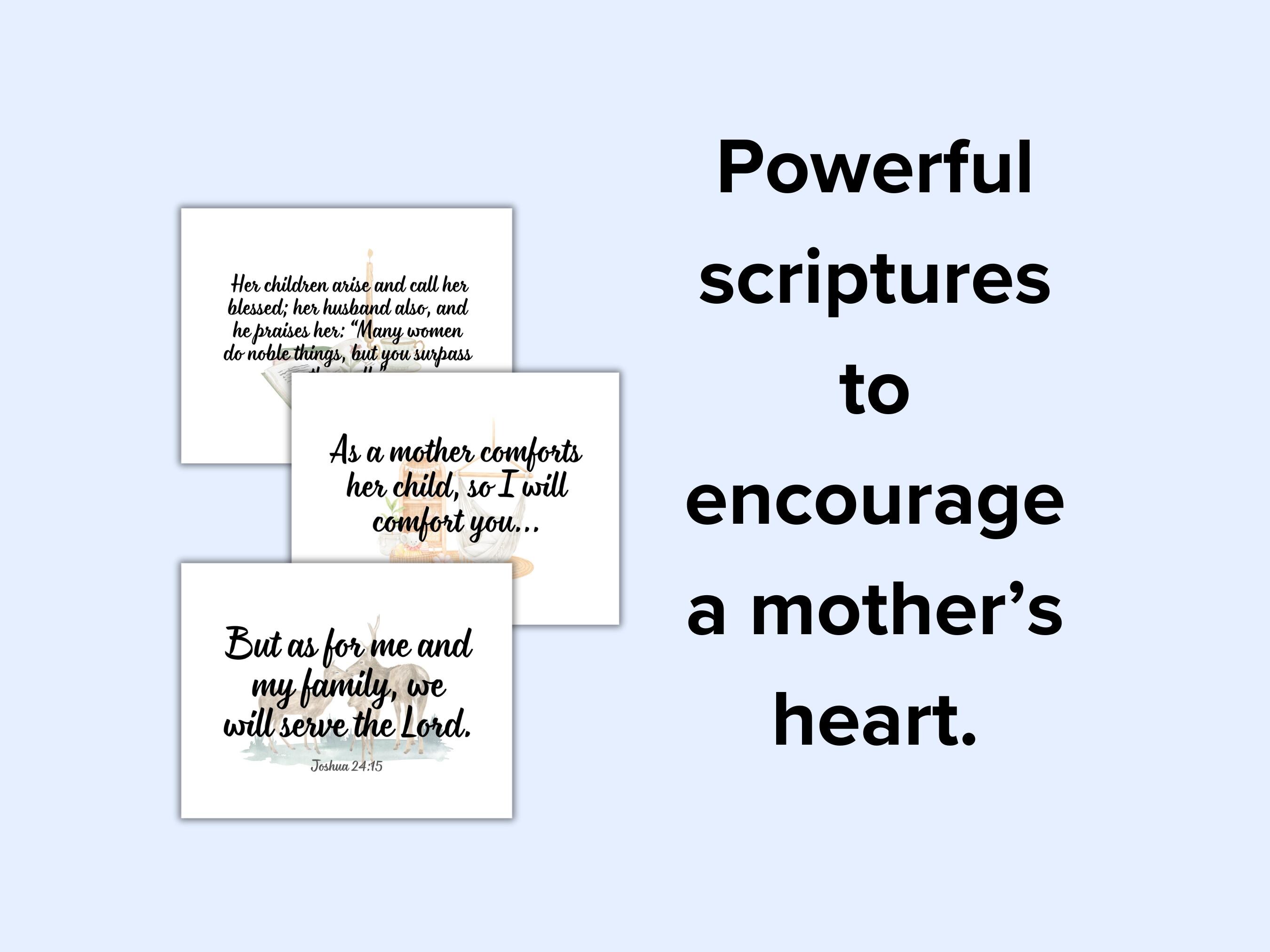 72 Bible Verses for Moms | Bible Verse Cards | Printable Scripture - Etsy