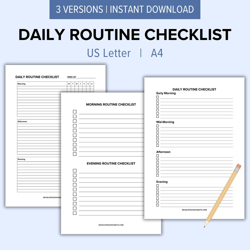 Am Pm Checklist - Etsy