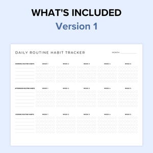 Daily Routine Habit Tracker Printable | Morning and Evening Routines ...