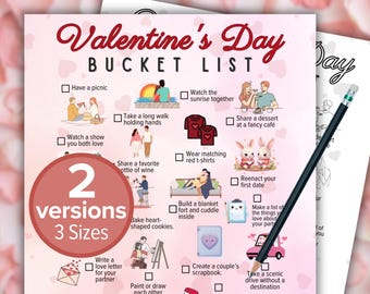Alla hjärtans dag-bucketlist | Alla hjärtans dag för par | Checklista med kärlekstema | Punkter på dejtingbucketlist