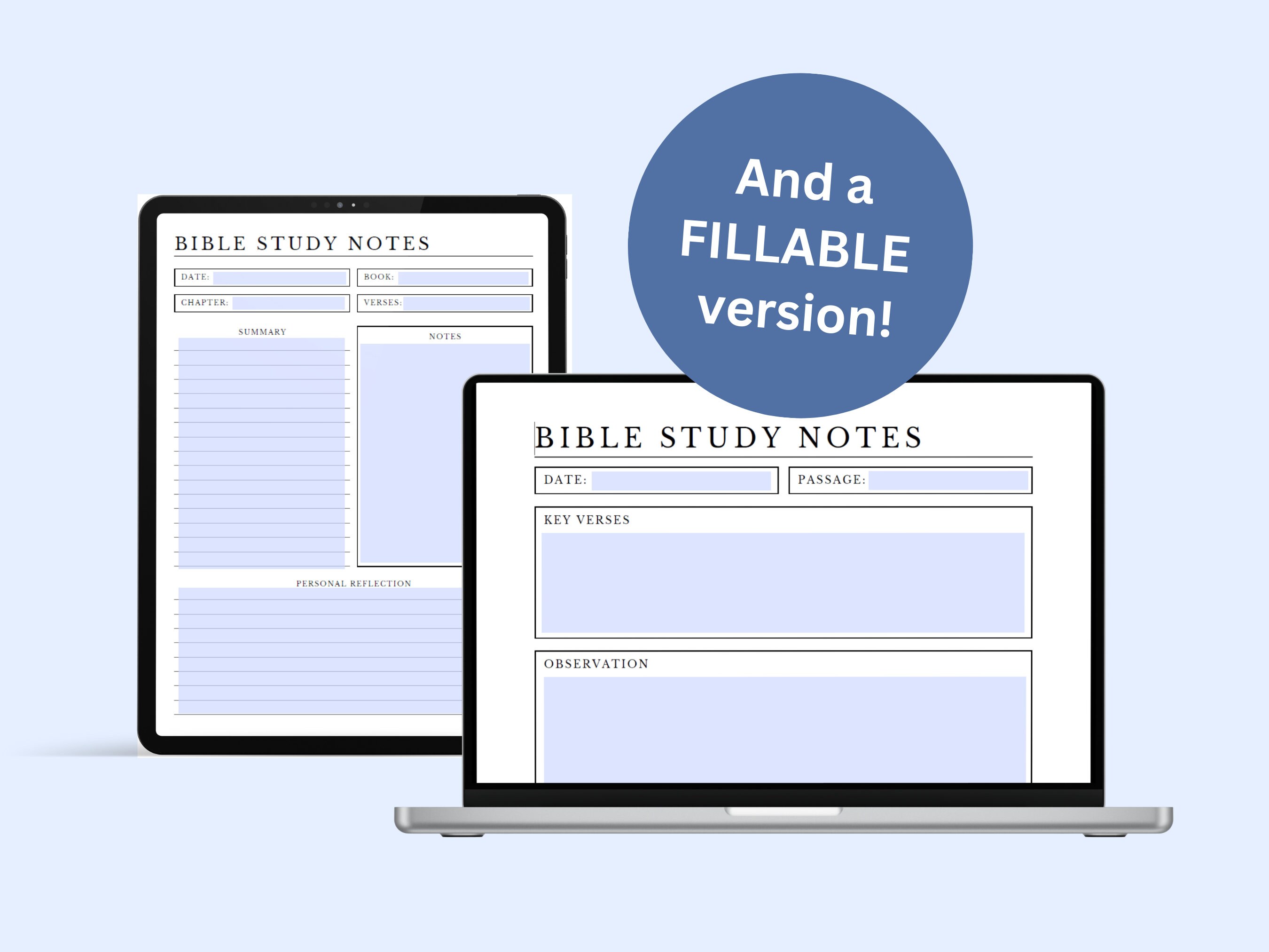 Bible Study Templates Printable | Scripture Study Guide Prayer Journal ...