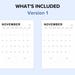 Editable November 2024 Calendar Minimalist Printable | US Letter, A4 ...