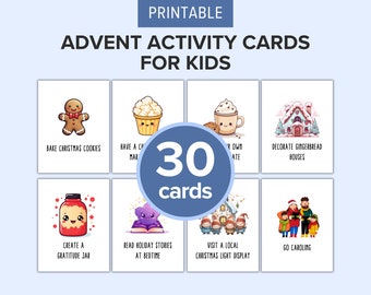 30 Printable Advent Activity Cards for Kids Christmas Cards for