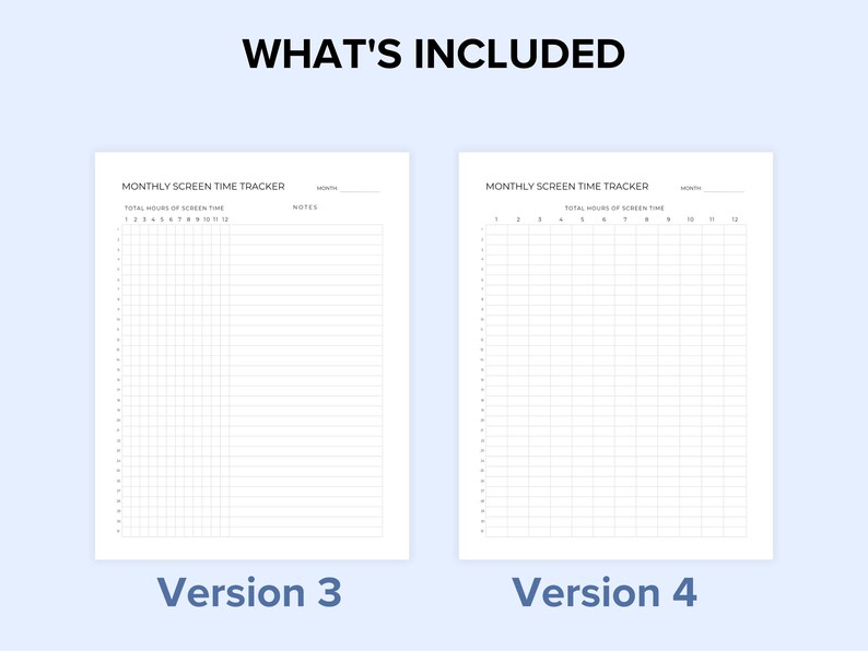 View of Monthly Screen Time Tracker Printable | Digital Detox | Focus on ...