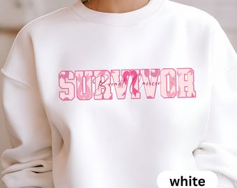 Cancer survivor, breast cancer support sweater, fall pink ribbon support gift shirt, gift for breast cancer fighter, wear pink in October