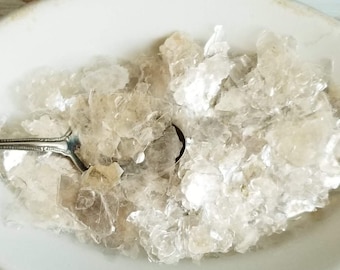 Clear Pearl Mica Flakes: Large Glitter Flakes for Collage, Artisan Paper (1/4 oz)