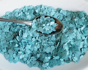 Small Flake Blue Mica 1/4 oz, .25 oz bag of mica flakes Glitter for Collage, Artisan, Paper