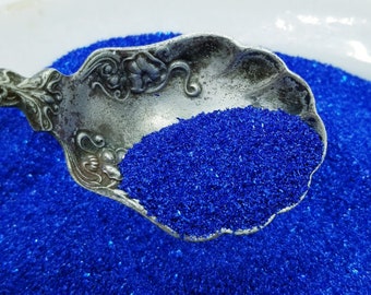 Bright Blue German Glass Glitter: Vintage Craft Supply (1/2 oz)