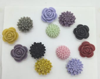 Floral Flower Push Pins, Thumb Tacks, Bulletin Board, Office Supplies Set #9