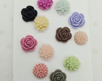 Floral Flower Push Pins, Thumb Tacks, Bulletin Board, Office Supplies Set #11
