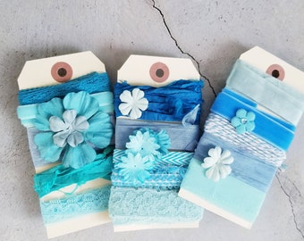 Vintage Blue Ribbons and Trims package