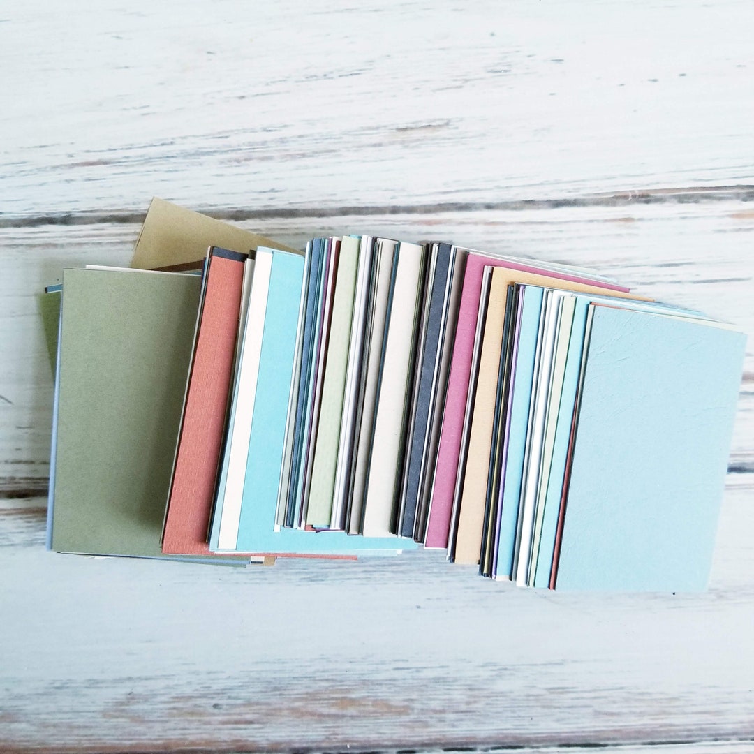 50 Multicolor Cardstock ACEO, ATC Blanks, Art Card Bases Various Colors