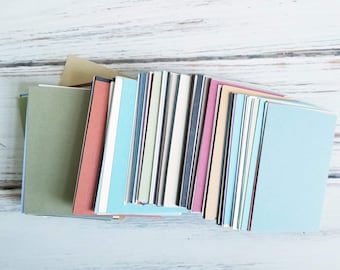 50 Multicolor Cardstock ACEO, ATC Blanks, Art Card Bases- Various Colors