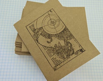 Kraft Plain Small Pocket Notebook- Package of 4, Junk Journals, Scrapbooks, Jot booklet