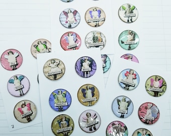 Personalities Friends 1 Inch Epoxy Sticker Flair- Package of 6