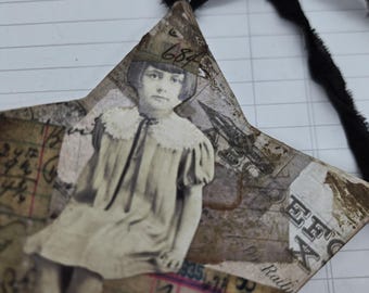 Little Girl Paper Mache Ornament