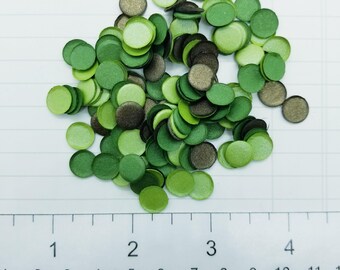 Paper Dots- Camo Green and Bronze Metallic Scrapbooking Supply