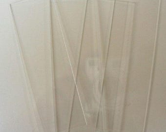 Plastic Microscope Slides- Pkg of 5 Scrapbook Ephemera, Altered artwork, collage