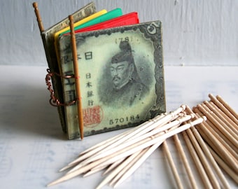 50 Decorative Wooden Toothpicks, Bookbinding, Assemblage, Collage