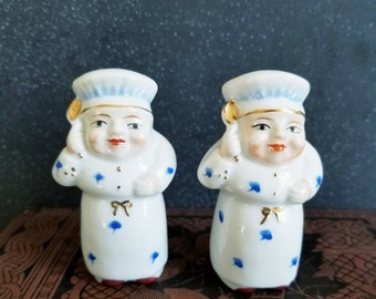 Vintage Ceramic Baker Salt & Pepper Shakers - Made in Japan