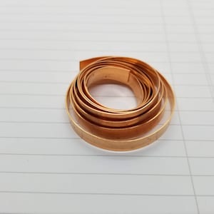 Copper Bezel Strip 1/4 inch wide, 24 gauge, 1 Yard, 3 Feet Strip image 2