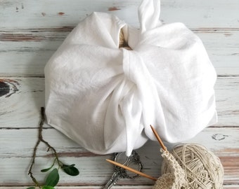 Linen Bento Bag: Rustic Origami Lunch Bag