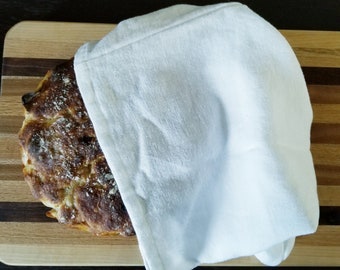 Linen Drawstring Bread Bag: Rustic Eco-Friendly Storage (12x16 inches)