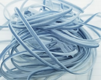 Slate Blue 4 mm 1/8 inch Polyester Velvet Ribbon- 2 Yards
