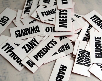 Shocking Headline Word Cards - Assemblage Supply (Pkg of 50)