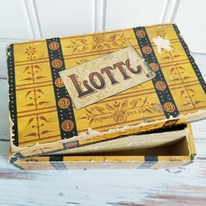 BOÎTE LOTTO vintage VIDE - boîte vintage, boîte en carton vintage