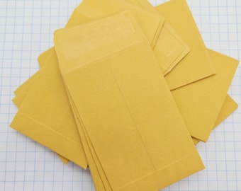 Vintage Manila Coin Envelopes- Set of 30, 2 /14 x 3 1/2 inches assemblage, collage, scrapbooks