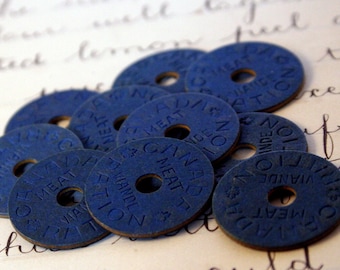 4 Canadian Viande Meat Ration Tokens, Antique World War II,Vintage Tokens