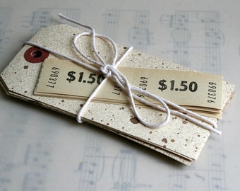 Walnut Ink Speckled Paper Tags: Distressed Collage Kit