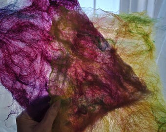 Handmade Silk Fusion Paper- Bookbinding, Junk Journals, Collage, Felting
