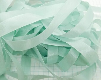 5 yards Icy Turquoise Blue Seam Binding. Packaging, Scrapbooking, Shabby Pretty Embellishment